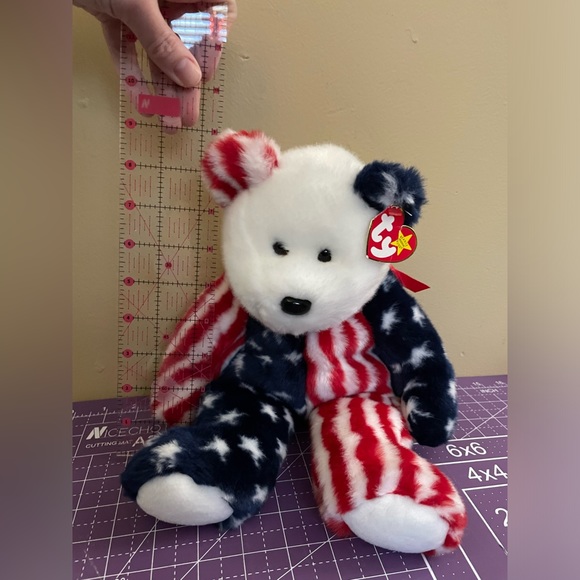 Ty Buddy Spangle the Bear Stuffed Animal beanie baby - Picture 3 of 7